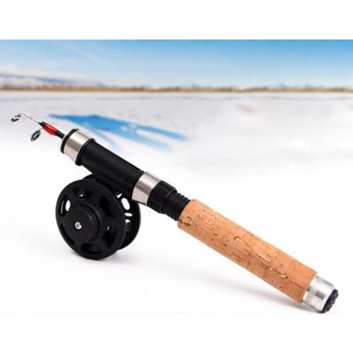 Fishing Ultra-short telescopic ice fishing Rod EVA handle line wheel new Fishing Rod Tackle Lure Lure Spinning