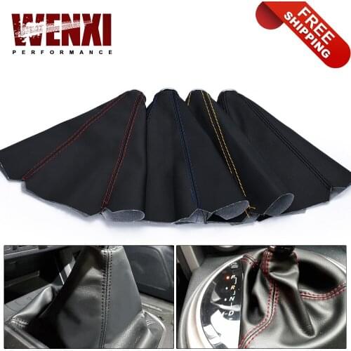 16mm Universal PU Suede Leather Car Gear Shift Collars Auto Car Manual Stick Shifter Knob Gear Shift Boot Cover Gaiter