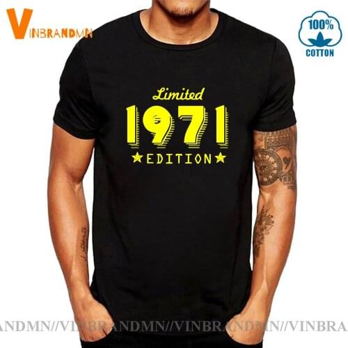 Vintage Born in 1971 T-shirt Classic Limited Edition 1971 T Shirt men Short Sleeve Funny Father Birthday Gift Tee shirt