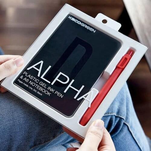 KACO A6 Notebook Letter Pen 0.5mm Black Ink KACOGREEN letter Storage Cover Portable Journal Planner Conference Gift Set