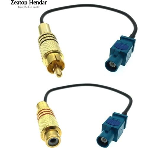1Pcs Long Fakra Z Male Plug to RCA Male / Female Jack Fakra "Z" Straight Pigtail Jumper RG174 / RG316 Coaxial Cable for Radio