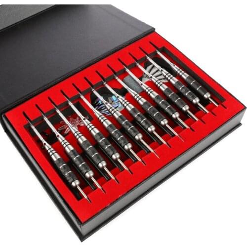 12PCS Safety Steel Tip Dart Laser Handle Darts Set Dart Leaves Flight Indoor Sports Entertainment Practice Shooting Throwing
