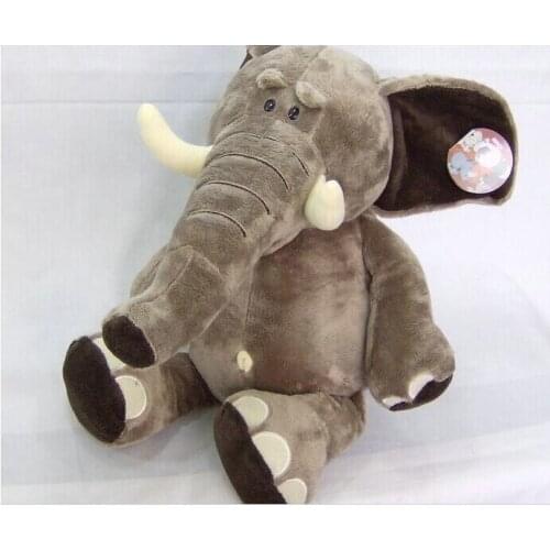 25 cm grey elephant plush toy lovely elephant one set / 5 pieces doll gift w4226