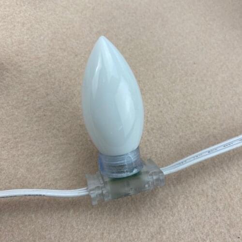 50nodes milky white DC12V WS2811 LED pixel module;IP68;with epoxy resin filled;transparent PC material and 18AWG all WHITE wire