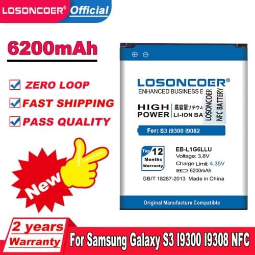 EB-L1G6LLU 6050mAh For Samsung S3 NFC i9128V I9308 I9305 I9082 I9080 I9128E I9060 I9301 i9300/i i879 I535 L710 R530 T999 Battery
