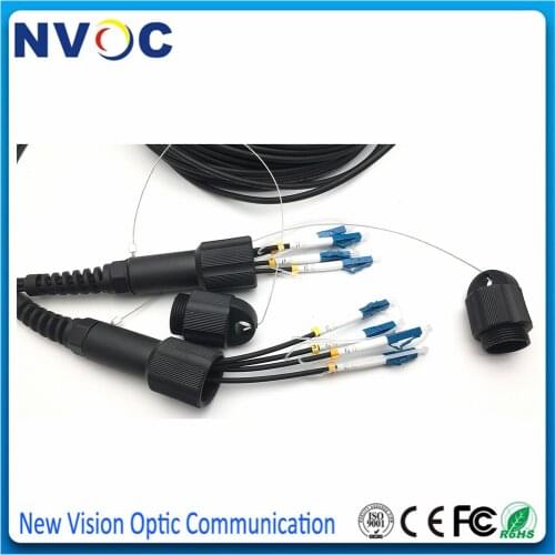 100M 150M 200M Armoured PCLC-PDLCUPC 4Core Single Mode 4Strands SM Outdoor FTTA FTTH 4C 4F Armored Fiber Optic Cable Patch Cord
