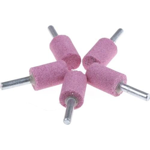 5pcs/lot OD20 Cylinder Abrasive Stone Points Mounted Grinding Stone Burr 6mm Shank For Rotary Tools Wholesale