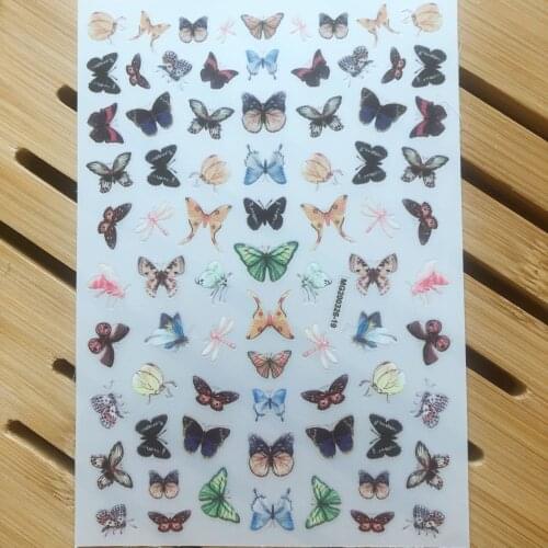 Color Butterfly 3D Back Glue Nail Decoration DIY Glue Decal Nail Decoration Sticker