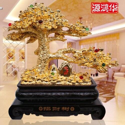 Factory Outlet resin crafts ornaments living room office every day Lucky Lucky tree ornaments creative gifts