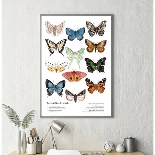 Paintings On The Wall Modern Nordic Canvas Painting Decoration for Home Butterfly Posters and Prints Room Decor Wall Art