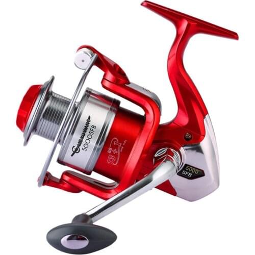 Hot sale 13+1BB Gear Ratio 5.5:1 4.7:1 Spinning Boat Fishing Reels 2000 - 7000Series Speed 4.7:1 Metal Head EVA Handle 3 Colors