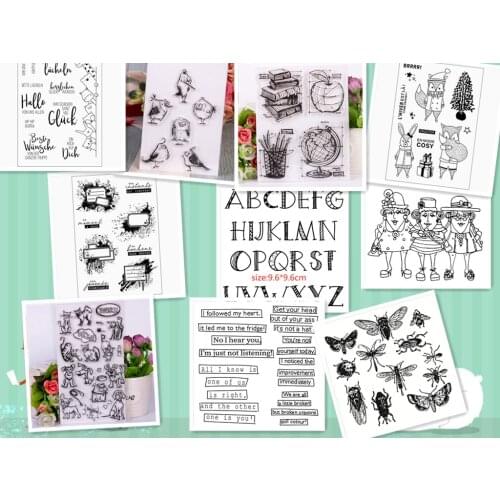Want to buy early pattern Stamp Scrapbooking Alphabet Stamp Embossing Craft making Silicone Transparent Stamps