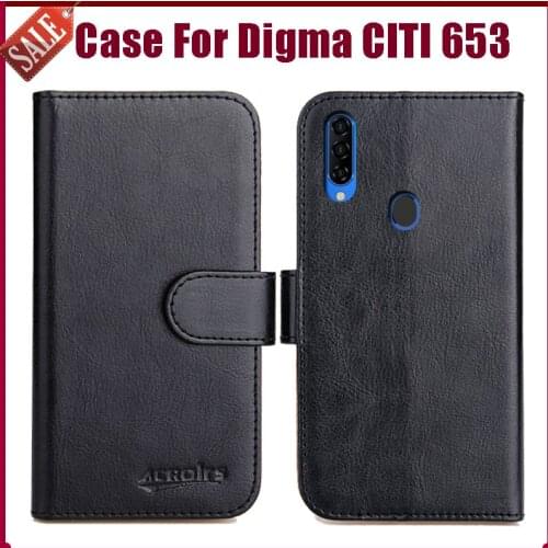 Hot! Digma CITI 653 Case 6.53" 6 Colors Flip Soft Leather Phone Wallet Cover For Digma CITI 653 Case Stand Function Card Slots