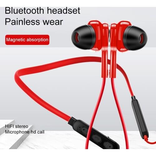 Magnetic Wireless Bluetooth Earphone Headphone HiFi Sound Quality Stereo Headset Waterproof Wireless Sports Earbud With HD Mic