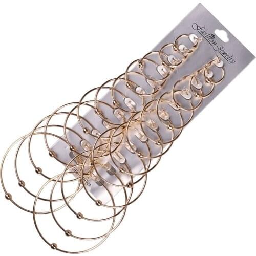 Fashion Oversize 12 Pair/Set Hoop Earrings Set For Women Hot Selling Simple Punk Aretes De Mujer Pentientes Jewelry