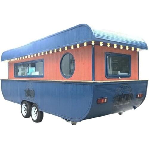 Fashion New Design Unique Rhombus Shape Mobile Fast Food Truck With Free Shipping By Sea