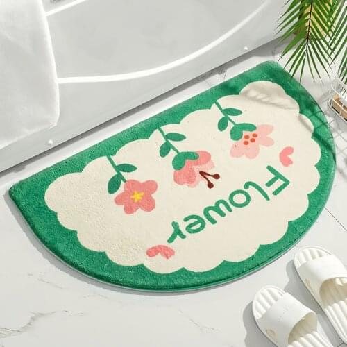 Cartoon Carpet Toilet Long Plush Warm Carpet Water absorption Non-slip Cute Cloud Rainbow Mat Rug Bedroom Child Room Mats