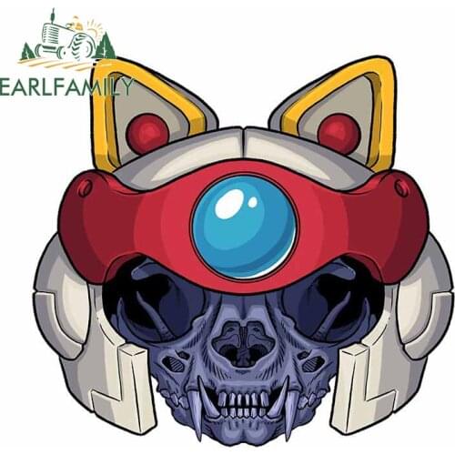 EARLFAMILY 13cm x 12.1cm For Samurai Pizza Skull Graffiti Car Sticker Anime Graphics Decal Waterproof Suitable for SUV
