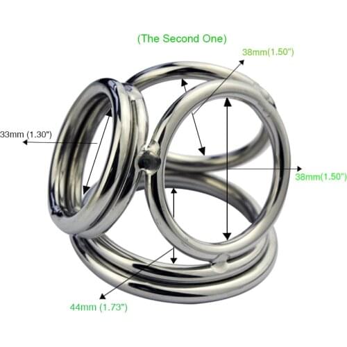 Stainless steel penis ring cock ring testicle stretcher ball ring delay ejaculation sex ring Sex products for men penis