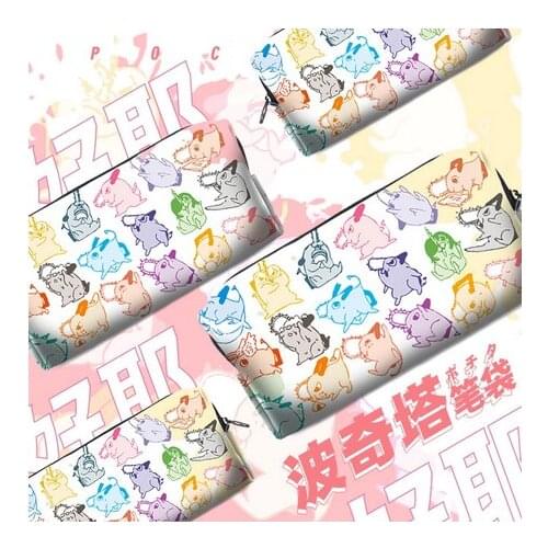 NEW Anime Chainsaw Man Lovely Pochita Series Pen Bag Cartoon Stationery Pencil Box Pencil Case School Supplies Student Cosplay