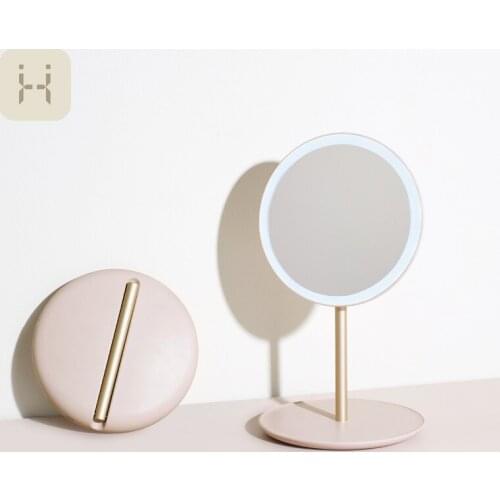 NEW Foldable LED Makeup Mirror Portable Travel Cosmetic Mirror With Light Brightness Adjustable Dressing Table Lamps Decoration
