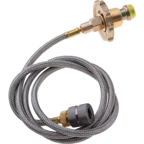 Outdoor Gas Stove Propane Refill Adapter Burner LPG Cylinder Hose Connector