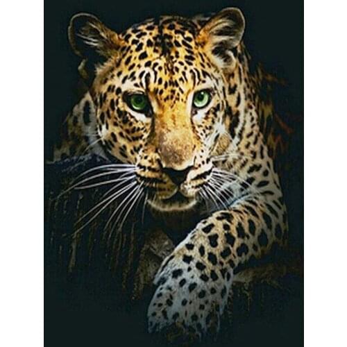 Full Square Diamond Painting Leopard Animals Diamond Embroidery Cross Stitch Rhinestone Mosaic Home Decoration