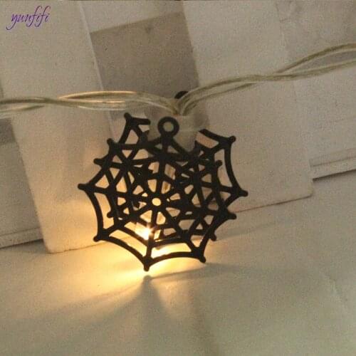 Halloween Party Scene Props Lighting Accessories Cobweb Iron sheet Spider Web Horror Halloween Decoration For Bar Haunted House