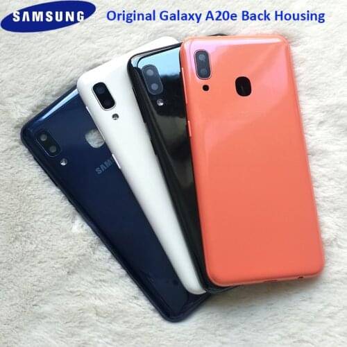 Samsung A20E Back Battery Case Housing Rear Door Cover Phone Protective Replacement Parts For Galaxy A20e A202 With Lens+Buttons