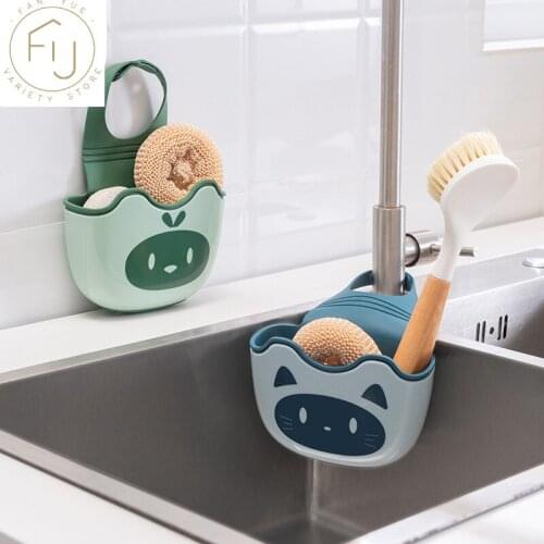 Kitchen Sink Drain Rack Sponge Soap Debris Rack Plastic Hanging Storage Basket Faucet Organizer Shelf Portable Home Kitchen Tool