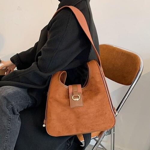 Scrub Leather Solid Color Crossbody Bags Women Bag Luxury Vintage Female Shoulder Bags Famous Brands Ladies Handbag Tote