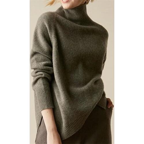 Gejas Ainyu2020Autumn Winter New Cashmere sweater winter clothes women turtleneck sweater Loose women sweaters knitting pullover