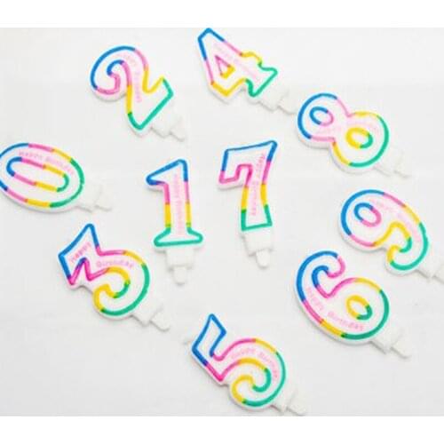 Creative candle Classic digital candle Birthday candle Smokeless small candle 0-9 Digital candle large