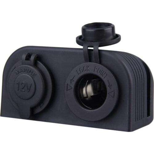 Universal Waterproof Dual-hole Cigarette Lighter Power Socket Professional Cigarette Lighter Socket With Tent Base Auto Parts