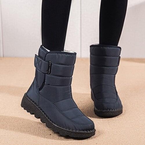 2021 Woman Flats Solid Color Women Shoes Fashion Flats Shoes Women Fur Warm Ladies Flats Boots Comfortable Female Shoes Footwear