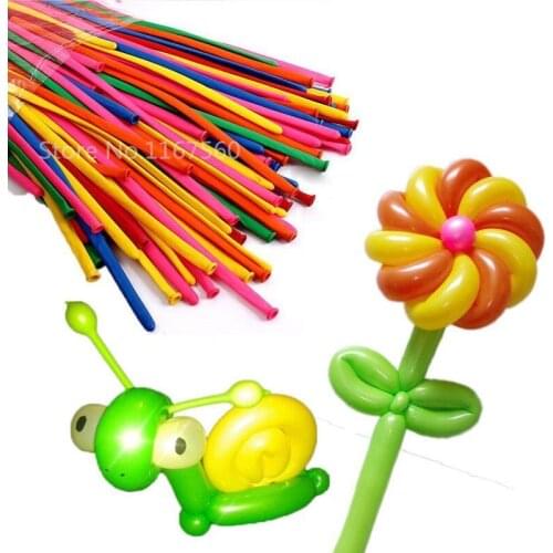 10pcs/lot Funny DIY Long Balloons for Making Animal Flower Clown Balloons Latex Twist Balloons Birthday Party Decoration