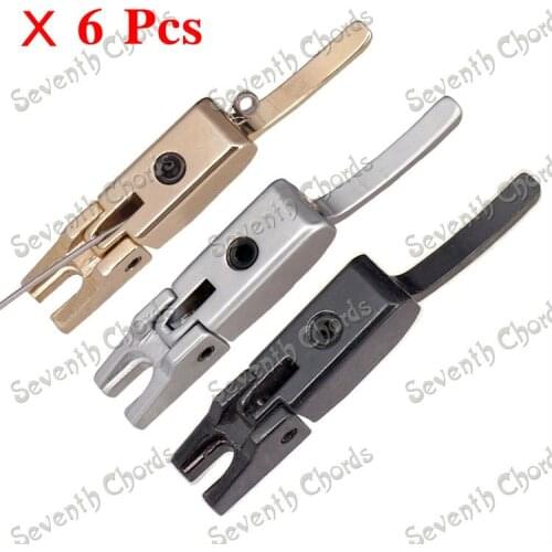 6 Pcs 2 Colors Electric Guitar Double Locking Systyem Tremolo Bridge Locked String Saddle / Strings Through Saddle