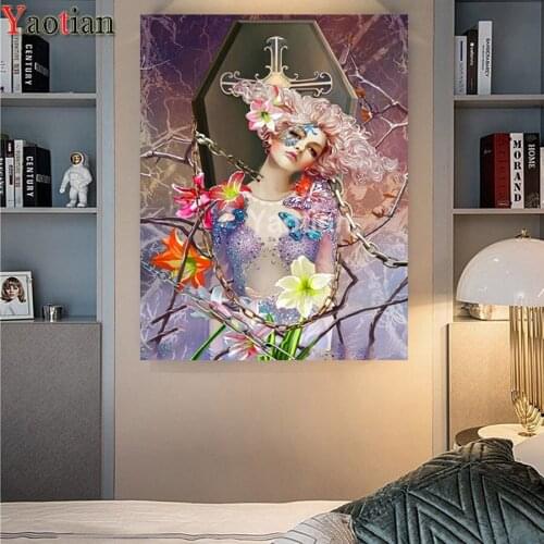 Full Square/Round Drill 5D Diy Diamond Painting Fantasy art sexy woman flower Embroidery Cross Stitch 5D Home Decor Mosaic Gift