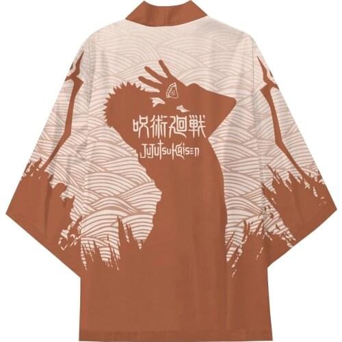 Anime Jujutsu Kaisen Itadori Yuji Gojo Satoru Cosplay Costumes Cloak Kimono Fushiguro Megumi Haori Teens Cardigan Jacket Coat