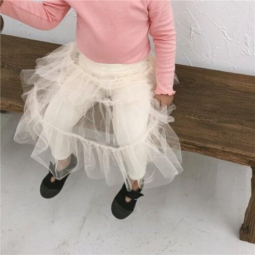 Girl Pants 2018 Autumn New Lovely Mesh Patchwork Trousers Girl Leggings Pants Baby Girl Princesss Style Trousers Baby Clothes