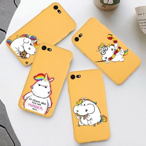 Candy Color Phone Case for iPhone xr 7 8 Plus X XS Max Cute Unicorn Phone Cover for iPhone 6 6S 5 5S Soft TPU Silicone Cases