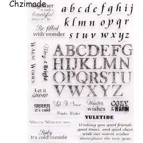 Chzimade Word Silicone Clear Stamps 2020 For Scrapbooking DIY Album Cards Making Decoration Transparent Rubber Stamp