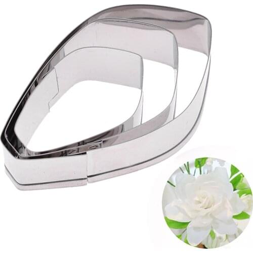 High Quality Stainless Steel 3PCS Flower Making Pattern Clay Cutting Mold Tools Gardenia Petal Shape Cutter Modeling Designer