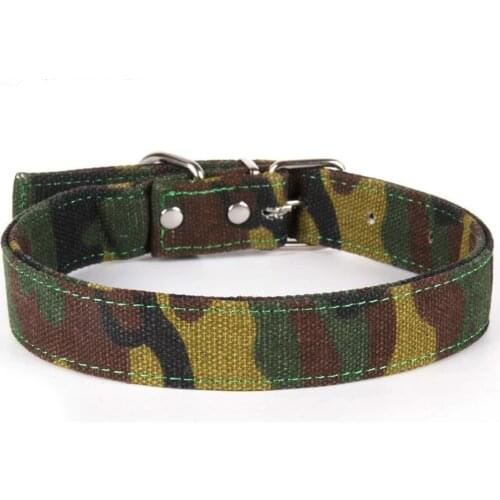 1 Piece Camouflage Canvas Material Pet Dog Collar Woods Training Camouflage For Medium Large Dogs Seat Belt Accessories Lead