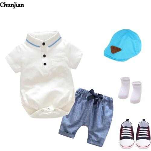 Summer Baby Boy Clothing Sets Newborn Romper Set Baby Boy Gentleman Suits for 0-24Months Infant Baby Clothes