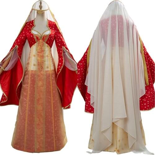 Movie Aladdin Jasmine Maid Daria Cosplay Costume outfit cloak Adult Women Girls Halloween Carnival Costumes
