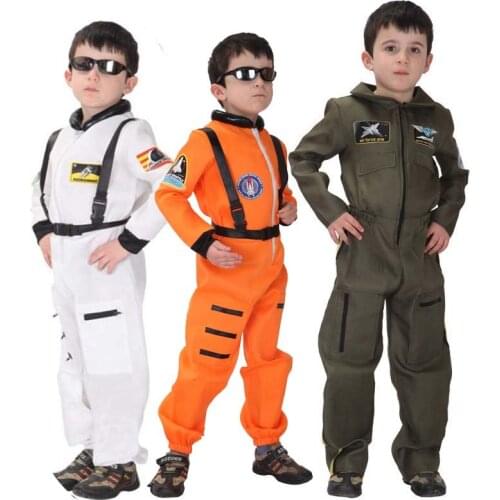 Kids Boys Special Forces Policeman Pilot costumes Halloween Cosplays for Children Purim Stage performance Carnival fancy dress