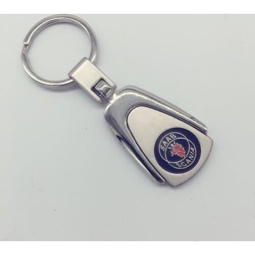 3D Metal Water Drop Keychain For SAAB SCANIA Emblem Key Chain Ring Keyring Keychain Store Car Logo car styling chaveiro