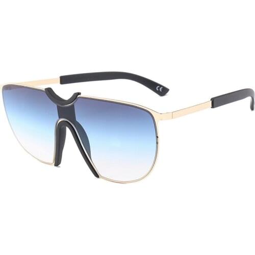 Men Fashion Oversized Square Sunglasses Women 2020 New Luxury Brand Cool One Piece Glasses Elegant Big Frame Eyewear UV400