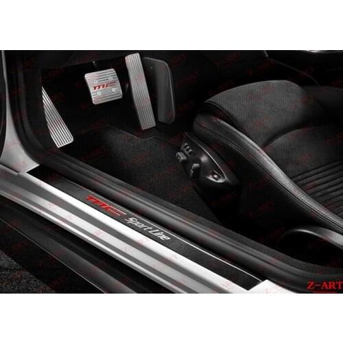 Z-ART carbon fiber door pedal trim for Maserati GT GC Carbon fiber weclome pedal for Maserati Gran Turismo 2008-2019